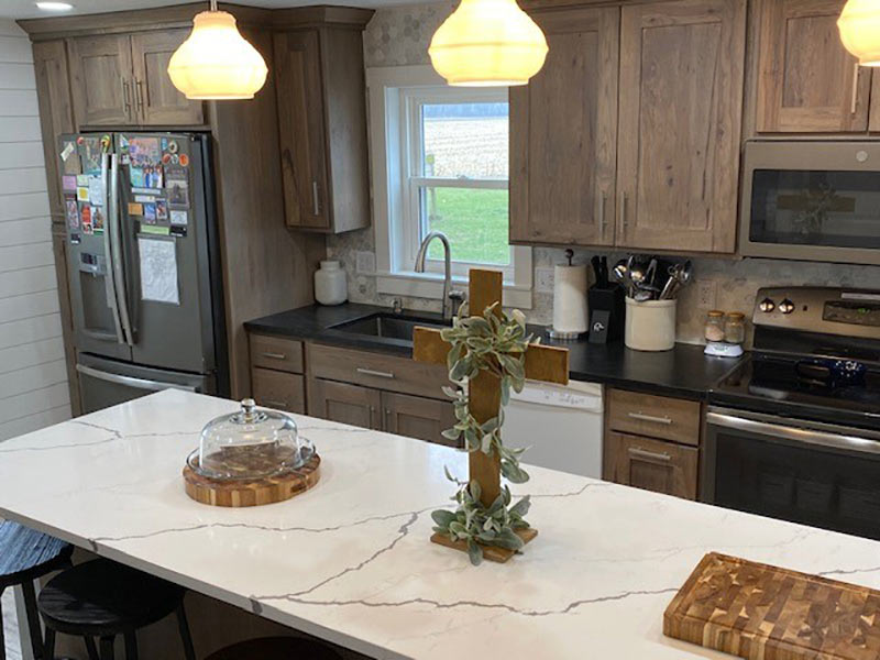 Greylac Vicostone Quartz Kitchen Island